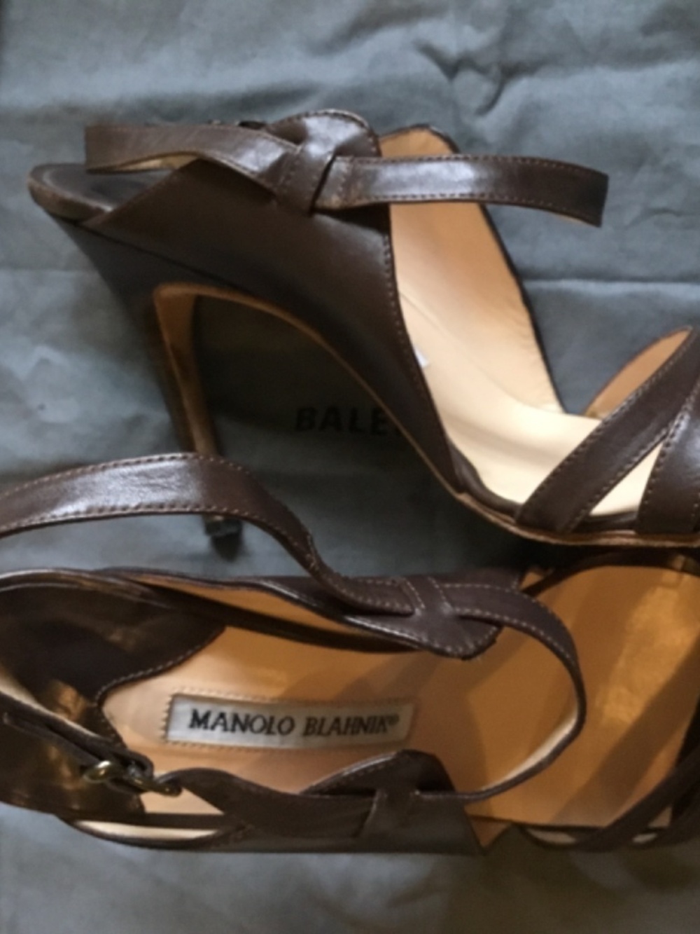 Manolo Blahnik brown leather slingback sandals - Picture 11 of 12